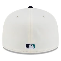 Seattle Mariners Chrome and Navy Compass Logo New Era 59FIFTY Fitted Hat