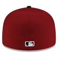 Seattle Mariners Cardinal Red and Black Compass Logo New Era 59FIFTY Fitted Hat