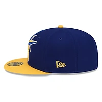 Seattle Mariners Blue and Gold Compass Logo New Era 59FIFTY Fitted Hat