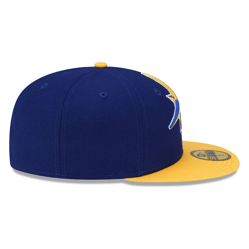 Seattle Mariners Blue and Gold Compass Logo New Era 59FIFTY Fitted Hat