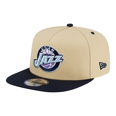 Utah Jazz Vegas Gold and Navy New Era 9FIFTY A-Frame Snapback