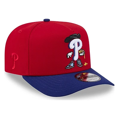 Philadelphia Phillies Two Tone Cartoon New Era 9FIFTY A-Frame Snapback Hat