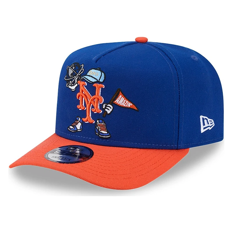 New York Mets Two Tone Cartoon New Era 9FIFTY A-Frame Snapback Hat