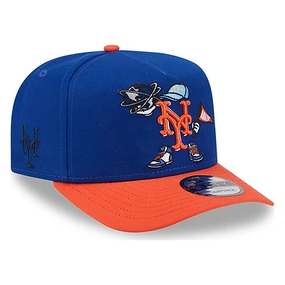New York Mets Two Tone Cartoon New Era 9FIFTY A-Frame Snapback Hat