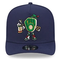 Milwaukee Brewers Cartoon New Era 9FIFTY A-Frame Snapback Hat
