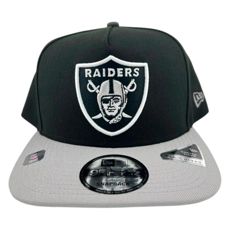 Las Vegas Raiders Black and Gray GameDay Graphite UV New Era 9FIFTY A-Frame Snapback