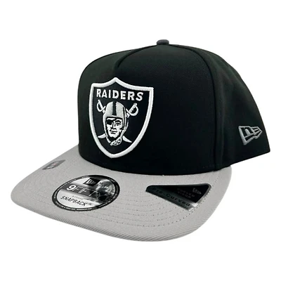 Las Vegas Raiders Black and Gray GameDay Graphite UV New Era 9FIFTY A-Frame Snapback