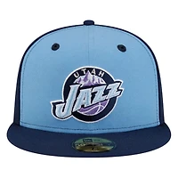 Utah Jazz Blue Hardwood Classics 2000s Logo New Era 59FIFTY Fitted Hat