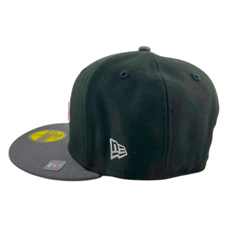 San Francisco 49ers Black and Graphite NFL Old English Gray UV New Era 59FIFTY Fitted Hat