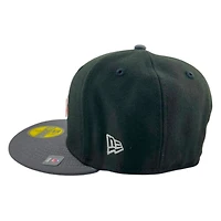 San Francisco 49ers Black and Graphite NFL Old English Gray UV New Era 59FIFTY Fitted Hat