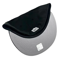 Las Vegas Raiders Black and Graphite NFL Old English Gray UV New Era 59FIFTY Fitted Hat