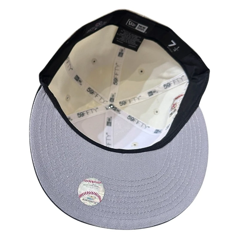 Stockton Ports Chrome and Black Metallic Logo California League Patch Grey UV New Era 59FIFTY Fitted Hat