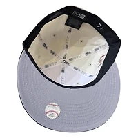 Stockton Ports Chrome and Black Metallic Logo California League Patch Grey UV New Era 59FIFTY Fitted Hat