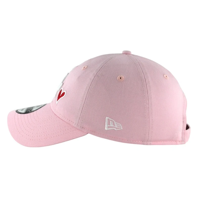 Los Angeles Dodgers Pink with Heart New Era 9TWENTY Adjustable Hat