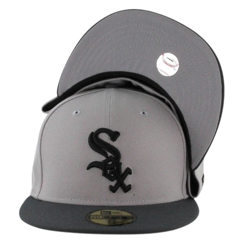 Chicago White Sox Gray and Black Two Tone Grey UV New Era 59FIFTY Fitted Hat