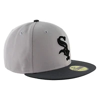 Chicago White Sox Gray and Black Two Tone Grey UV New Era 59FIFTY Fitted Hat