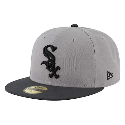 Chicago White Sox Gray and Black Two Tone Grey UV New Era 59FIFTY Fitted Hat