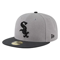 Chicago White Sox Gray and Black Two Tone Grey UV New Era 59FIFTY Fitted Hat