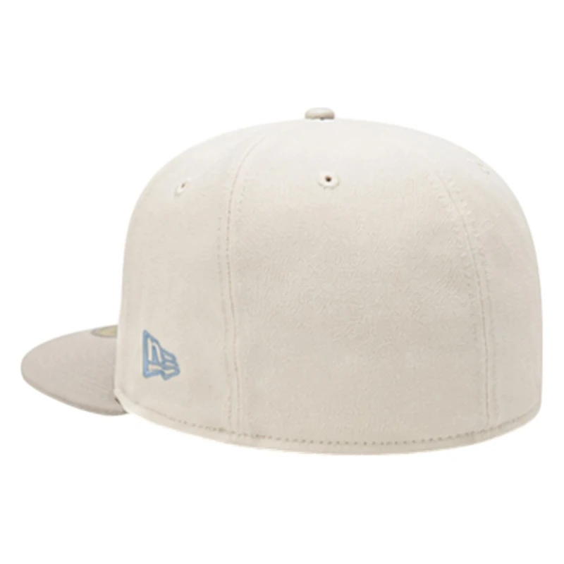 Wyoming Cowboys Chrome Two Tone Steamboat Logo New Era 59FIFTY Fitted Hat