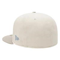 Wyoming Cowboys Chrome Two Tone Steamboat Logo New Era 59FIFTY Fitted Hat