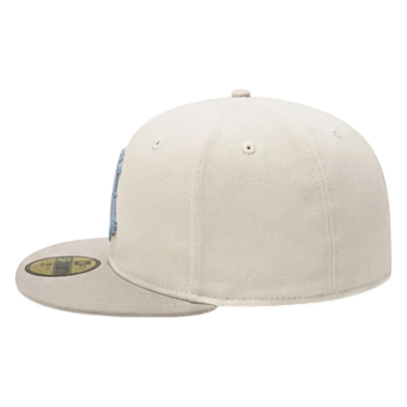 Wyoming Cowboys Chrome Two Tone Steamboat Logo New Era 59FIFTY Fitted Hat