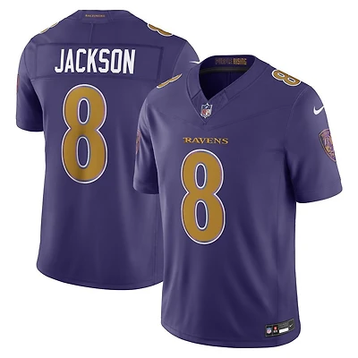 Baltimore Ravens Lamar Jackson Purple Alternate Nike Vapor F.U.S.E Stitched Limited Jersey