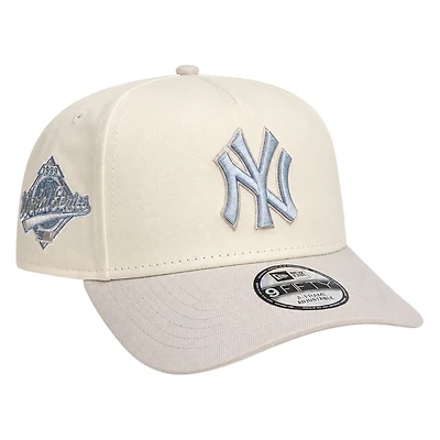 New York Yankees Chrome Two Tone 1999 World Series Patch Icy UV New Era 9FORTY A-Frame Snapback Hat