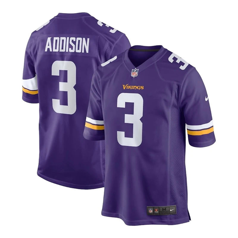 Minnesota Vikings Jordan Addison Purple Nike Game Jersey