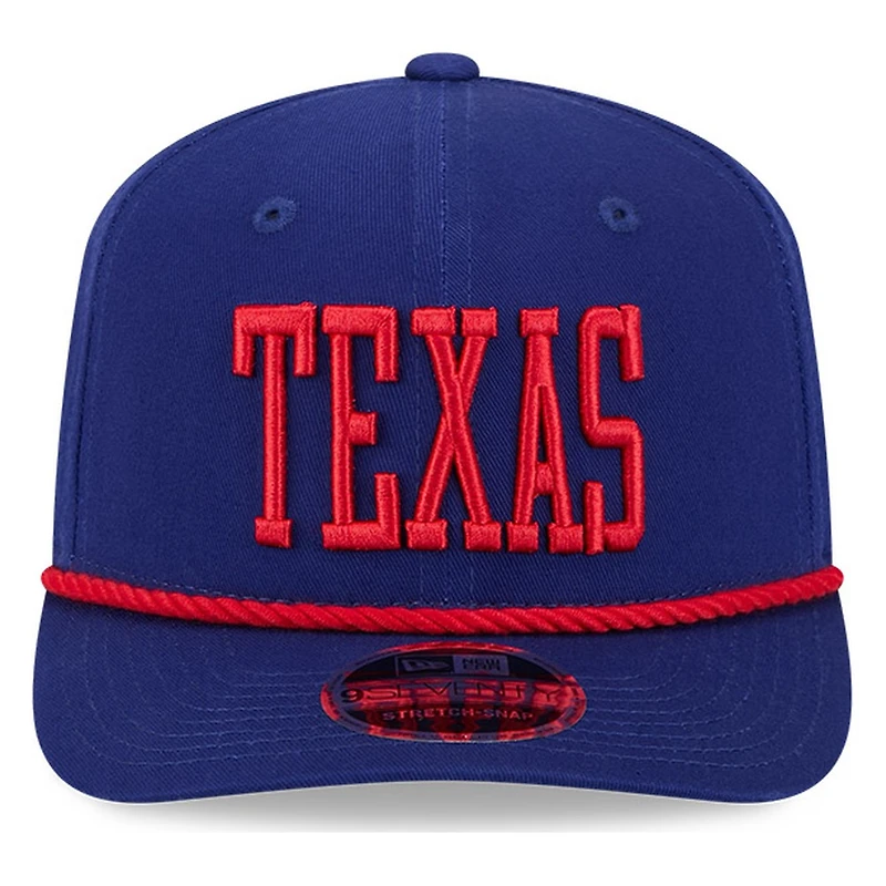 Texas Rangers Royal Wordmark Rope New Era 9SEVENTY Snapback Hat