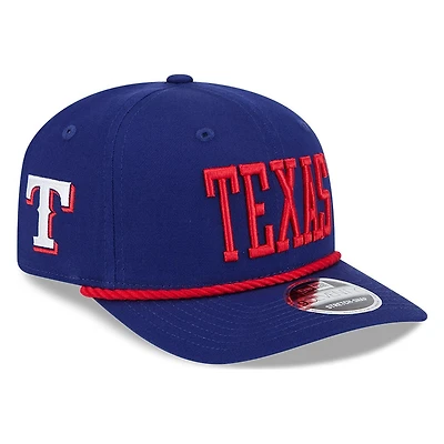 Texas Rangers Royal Wordmark Rope New Era 9SEVENTY Snapback Hat
