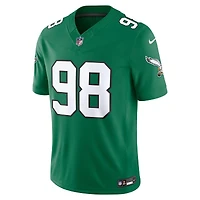 Philadelphia Eagles Jalen Carter Kelly Green Alternate Nike Vapor F.U.S.E Stitched Limited Jersey
