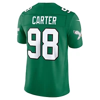 Philadelphia Eagles Jalen Carter Kelly Green Alternate Nike Vapor F.U.S.E Stitched Limited Jersey