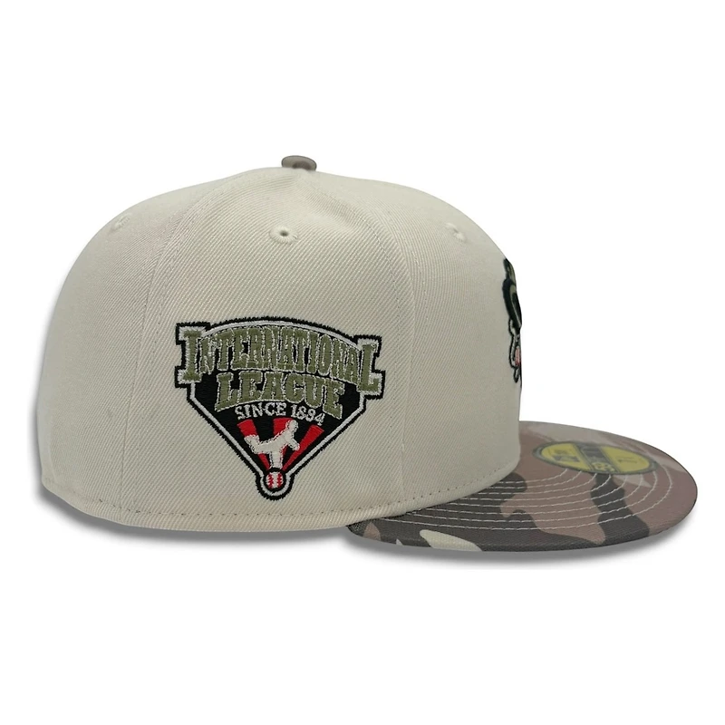 Gwinnett Stripers Chrome and Camo International League Patch New Era 59FIFTY Fitted Hat