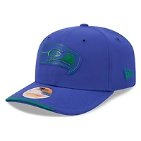Seattle Seahawks Royal Blue Historic Throwback 2026 NFL Sideline New Era 9SEVENTY Adjustable Snapback Hat