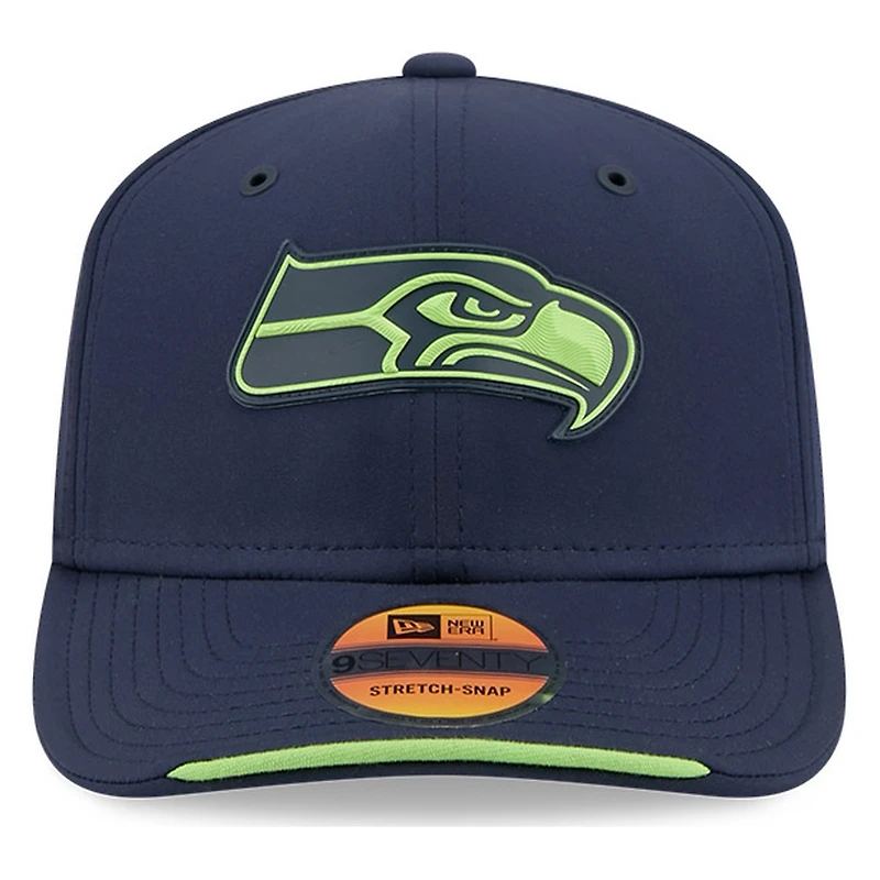 Seattle Seahawks Navy 2026 NFL Sideline New Era 9SEVENTY Adjustable Snapback Hat