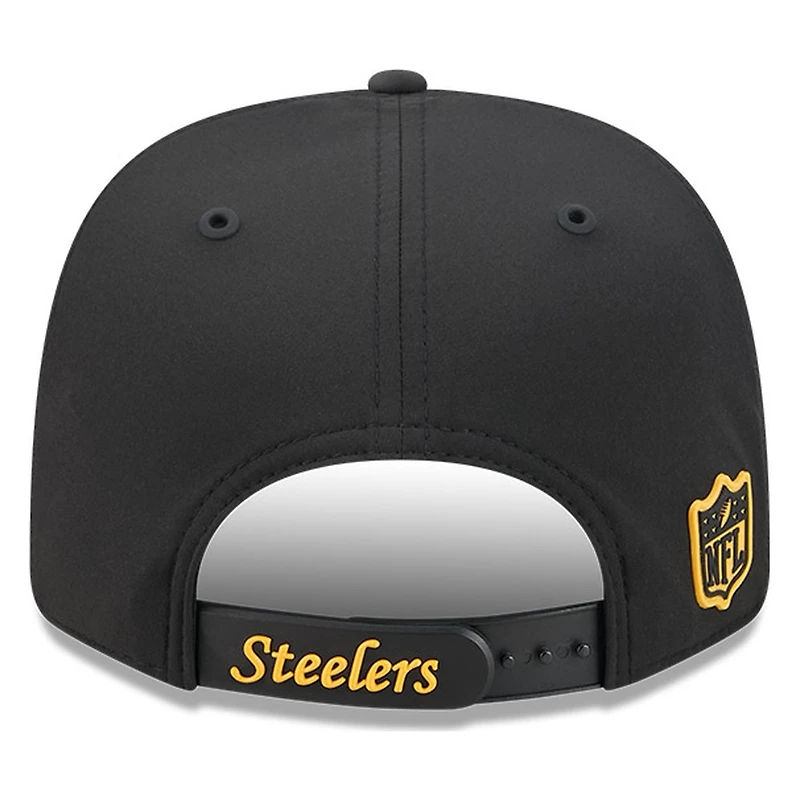 Pittsburgh Steelers Black Historic Throwback 2026 NFL Sideline New Era 9SEVENTY Adjustable Snapback Hat