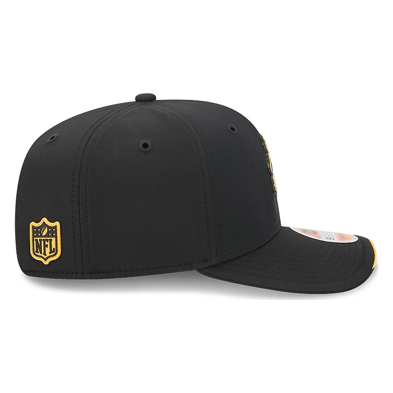 Pittsburgh Steelers Black Historic Throwback 2026 NFL Sideline New Era 9SEVENTY Adjustable Snapback Hat