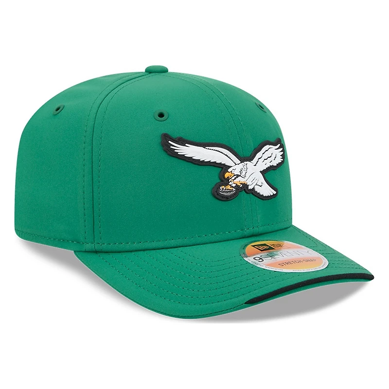 Philadelphia Eagles Green Historic Throwback 2026 NFL Sideline New Era 9SEVENTY Adjustable Snapback Hat