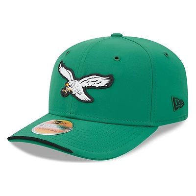 Philadelphia Eagles Green Historic Throwback 2026 NFL Sideline New Era 9SEVENTY Adjustable Snapback Hat