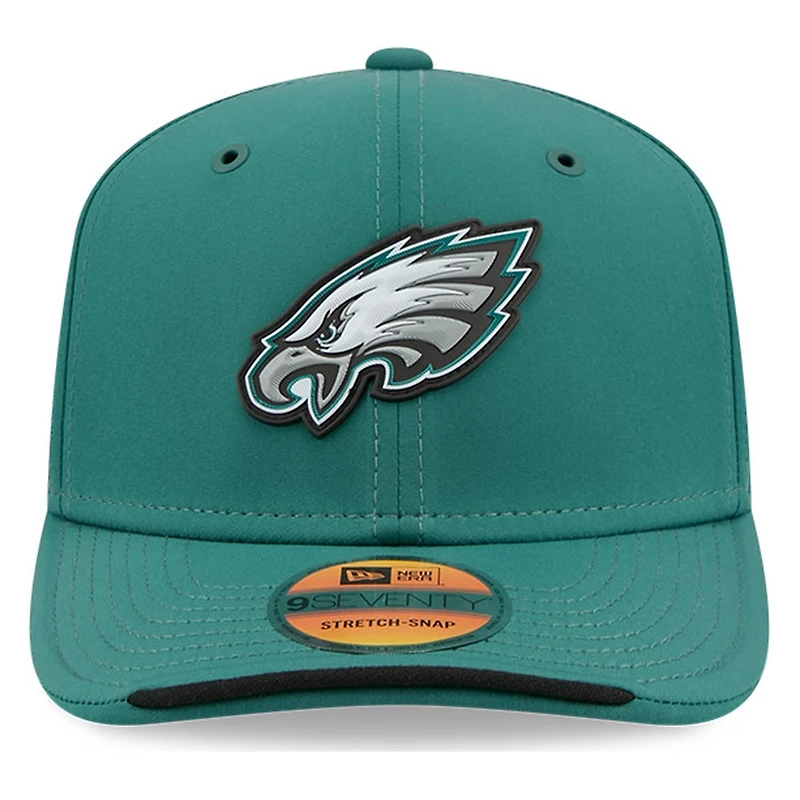 Philadelphia Eagles Green 2026 NFL Sideline New Era 9SEVENTY Adjustable Snapback Hat