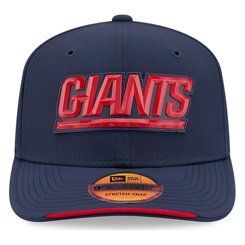New York Giants Navy Historic Throwback 2026 NFL Sideline New Era 9SEVENTY Adjustable Snapback Hat