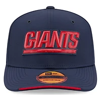 New York Giants Navy Historic Throwback 2026 NFL Sideline New Era 9SEVENTY Adjustable Snapback Hat