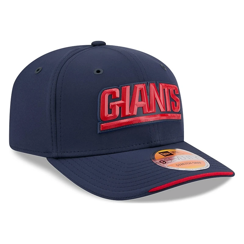 New York Giants Navy Historic Throwback 2026 NFL Sideline New Era 9SEVENTY Adjustable Snapback Hat
