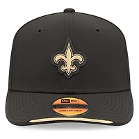 New Orleans Saints Black 2026 NFL Sideline New Era 9SEVENTY Adjustable Snapback Hat