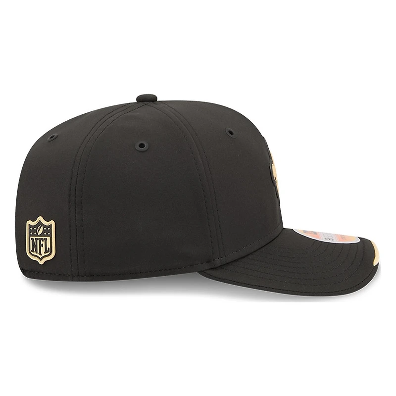 New Orleans Saints Black 2026 NFL Sideline New Era 9SEVENTY Adjustable Snapback Hat