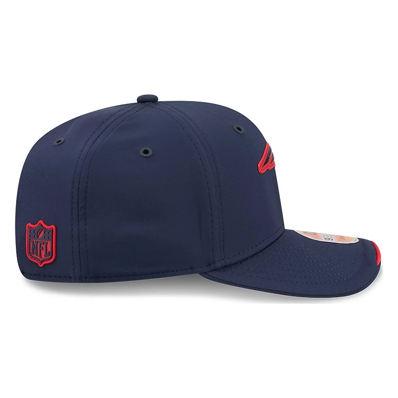 New England Patriots Navy 2026 NFL Sideline New Era 9SEVENTY Adjustable Snapback Hat
