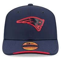 New England Patriots Navy 2026 NFL Sideline New Era 9SEVENTY Adjustable Snapback Hat