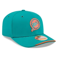 Miami Dolphins Teal Historic Throwback 2026 NFL Sideline New Era 9SEVENTY Adjustable Snapback Hat