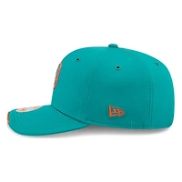 Miami Dolphins Teal Historic Throwback 2026 NFL Sideline New Era 9SEVENTY Adjustable Snapback Hat
