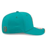 Miami Dolphins Teal Historic Throwback 2026 NFL Sideline New Era 9SEVENTY Adjustable Snapback Hat